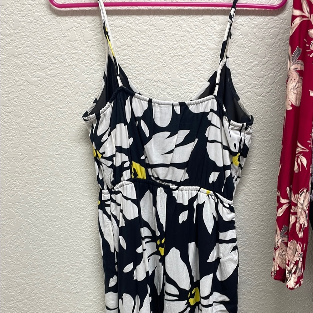 Old Navy Black and White Floral One Piece Swimsuit